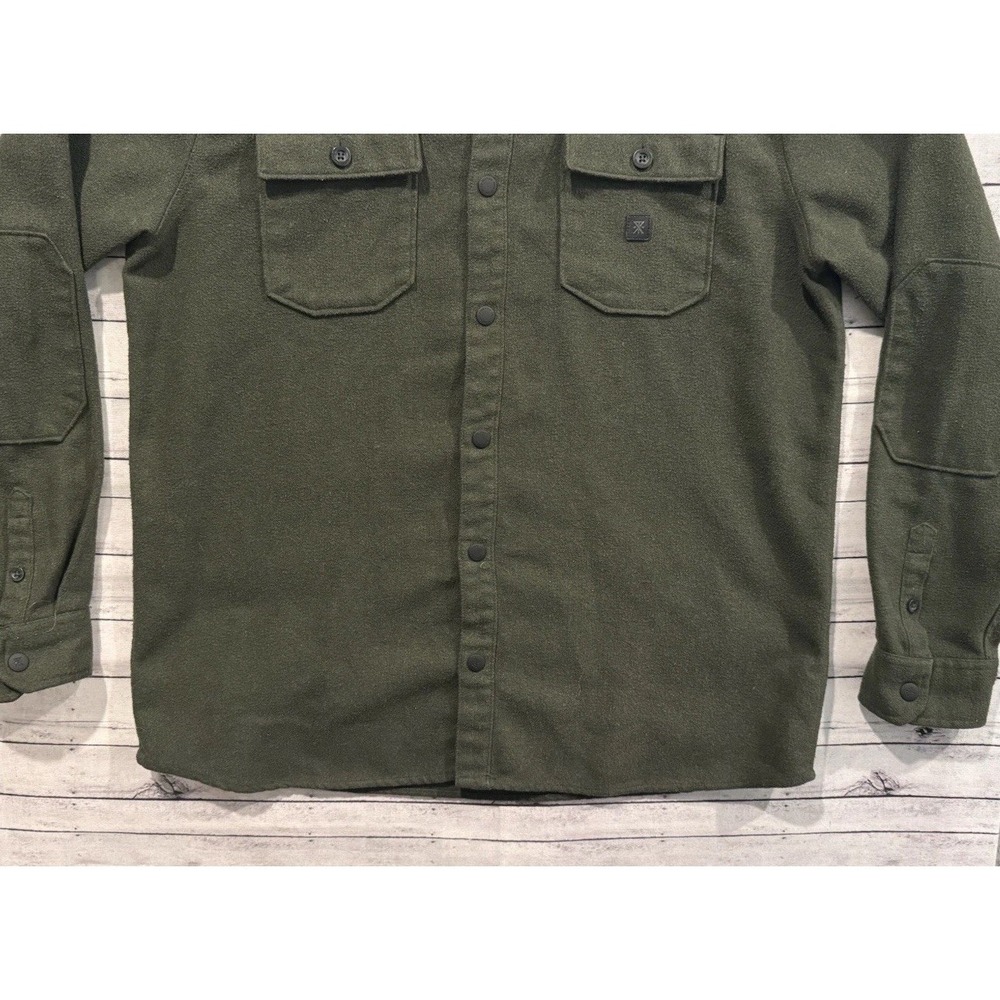 ROARK Mens Nordsman Heavy Flannel Shirt Jacket Sz L Wool Blend Snap Button - Picture 5 of 16